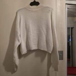 Hollister Classic White Turtleneck Sweater